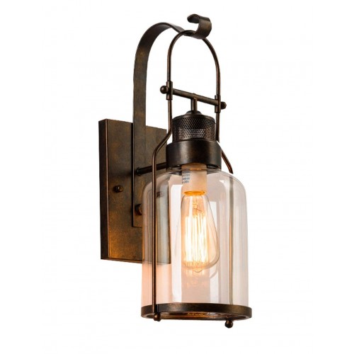 Vintage Wandleuchte, kreative Glas Wandlampe für Loft Wohnzimmer industrielle Beleuchtung 