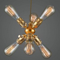 Modern Deckenlampe Kupfer Kronleuchter Wohnzimmer Lampe Einzelkopf Kronleuchter 