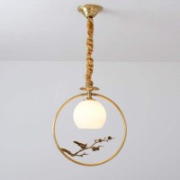 Kupfer Kronleuchter Einzigen Kopf Moderne Lampe Einfachen Luxus Kreative Ring Lampe