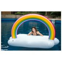 Regenbogen Wolke Aufblasbarer Pool Floß Schwebebett Wasserspielzeug