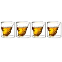 Skull Gläser Schädel Gläser Totenkopf Whisky Gläser 4er Set