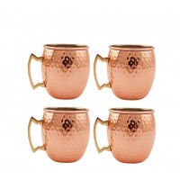 Satz von 4 Moscow Mule Copper Tassen mit Edelstahl-Futter - Premium Moscow Mule Geschenkset