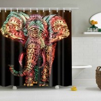 3D Wasserdicht Elefant Duschvorhang Print Badezimmer Dekor Polyester