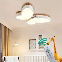 LED Deckenlampe Dimmbar Kinder Kinderzimmer Lampen Holz Schmetterling Deckenleuchte 30w, Metall Acryl-schirm Kronleuchter  Decken Leuchten