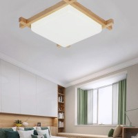 Japanische Deckenleuchte, Deckenlampen LED Lampen Massivholz Tatami Licht Lampen japanische Wohnzimmer Licht Protokolle Deckenlampen (Color : Stufenloses Dimmen, Größe : 40* 8cm)