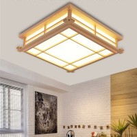 Japanische Deckenleuchte LED Lampen Massivholz tatami Licht Lampen japanische Wohnzimmer Licht (350mm*350mm*120mm) Schlafzimmer Balkon Protokolle