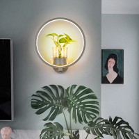 Kreative Pflanzenwandleuchte, moderne, minimalistische nordische Wandleuchte für schmiedeeiserne Wände / Schlafzimmer / Nacht / Balkon / Wandleuchte