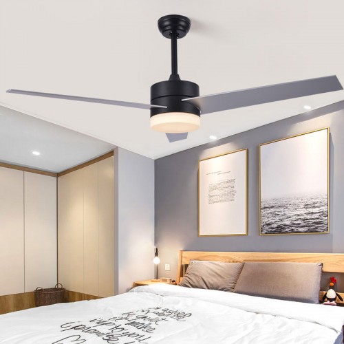 LED Deckenventilator Licht ，mit drei Flügeln, Mit fernbedienung, 12 W, 132cm