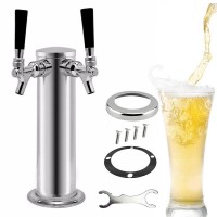 Doppeltipp Edelstahl-Fass-Bierturm Homebrew Kegerator Chrome 2 Wasserhahn