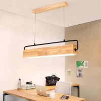 LED Pendelleuchte aus Holz Hängelleuchte esstisch Pendellampe Hängellampe Küche/Wohnzimmer/Büro/cafe/Arbeitszimmer 