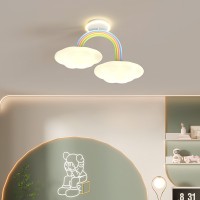 Schlafzimmer Kinderlampe Regenbogen Nordic Licht Luxus Kronleuchter kreative Cartoon Deckenlampe