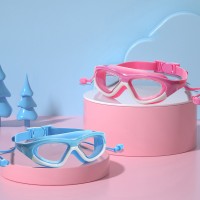 Kinder Schwimmbrille,Taucherbrille für Jungen und Mädchen,Große Rahmen Schwimmbrille Kinder,Anti UV-Schutz Swimming Brille,Verstellbares Kid Wasserdicht Taucherbrille