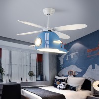 Kinderzimmer Licht Ventilator Licht Schlafzimmer Licht Deckenventilator Licht LED Raum kreativer Kronleuchter dekoratives Licht Flugzeuglicht