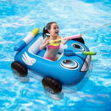 Aufblasbarer Autositzring Kinder Wasserspray Schwimmring Pool Spielen Wasserpistole Spielzeug Wasser Feuerwehrauto Autoscooter