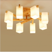 Massivholz Wohnzimmerlampe im japanischen Stil Tatami einfache moderne Holzdeckenlampe Holzhaus Bed and Breakfast Inn Schlafzimmerlampe