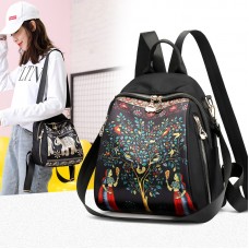 Rucksack Damen gedruckt trendige Oxford Stofftasche lässige Mode High-End-Reise kleiner Rucksack