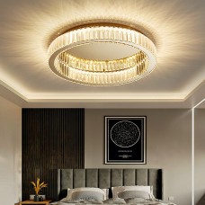 Kreative LED-Lampe des romantischen Schlafzimmers der nordischen postmodernen hellen Luxuskristalldeckenlampe