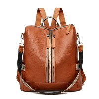 Mode Retro-Rucksack Damen Rucksack Reißverschluss Nähen Freizeittasche Pendlertasche mit großer Kapazität