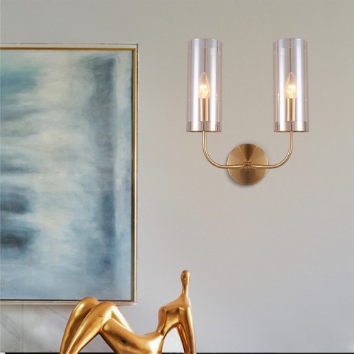 Nordic moderne Licht Luxus Wandleuchte Wohnzimmer Lampe personalisierte kreative Schlafzimmer Veranda Hotel Gang Doppelkopf einfache Wandleuchte