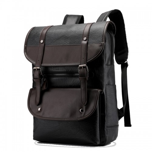 Mittelschüler Rucksack Herrenmode Retro Herren Business Computer Rucksack Reise Große Kapazität Wasserdichter Lederrucksack