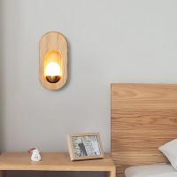 Retro Log Wandlampe Schlafzimmer Nachttischlampe Nordische mittelalterliche Wohnzimmer Hintergrundwand Flur Ganglampe