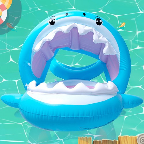 Mit markise hai baby schwimmring cartoon kinder baby schwimmring rettungsring