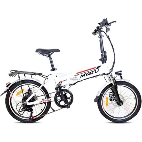 e-Bike klapprad 20 Zoll - 375 WH Akku, e Bike klappbar mit 7 Gang Shimano, ebike klapprad bis zu 80km Reichweite, Myatu Elektro klapprad e-Bike für Damen und Herren, e klapprad