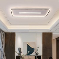 Rechteckige LED-Deckenleuchte, quadratische ultradünne Deckeneinbauleuchten, Deckenleuchte mit Fernbedienung, moderner Acryl-Kronleuchter zur Oberflächenmontage 