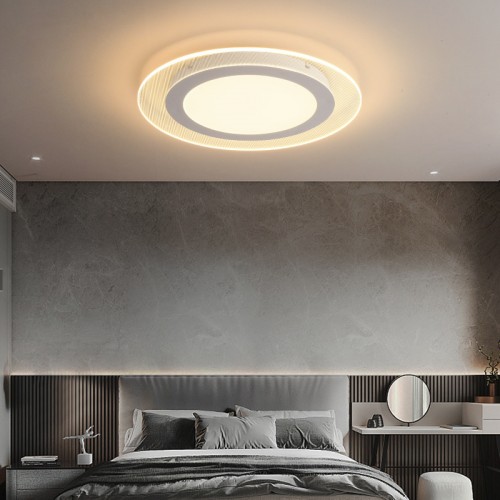 LED-Unterputz-Deckenleuchte, Leuchte mit Fernbedienung, 3-farbiger Dimm-Kronleuchter, moderne Beleuchtung, dimmbare Lampe, Decken-Esszimmer-Schlafzimmer-Küchenleuchten