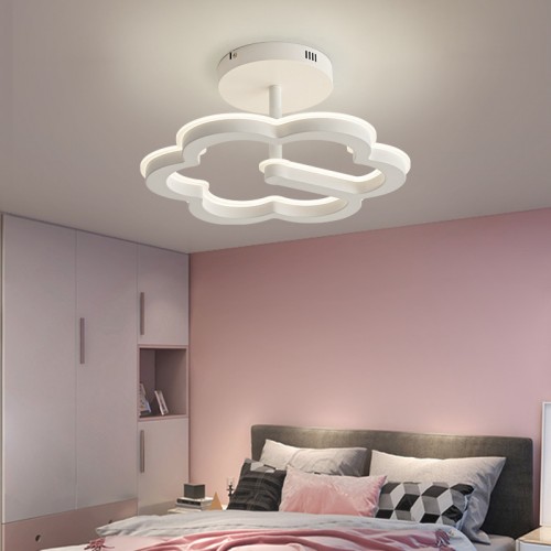 Moderne Deckenleuchte, Kreativer Kronleuchter in Blumenform, LED-Schlafzimmerlampe, dimmbare LED-Deckenlampe mit Fernbedienung, einfache moderne Deckenlampe