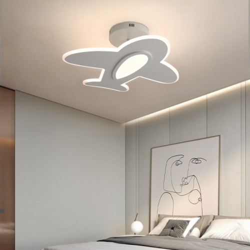 Cartoon-Flugzeug-Deckenleuchte, kreative LED-Deckenleuchten, stufenlos dimmbare LED-Deckenleuchte, für Jungenschlafzimmer, Kinderzimmer, Kinderzimmer