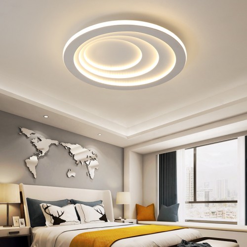 LED-Deckenleuchte, moderne, minimalistische Beleuchtung, dimmbare Lampe, stufenloses Dimmen mit Fernbedienung, nordische Deckenleuchte, für Wohnzimmer, Schlafzimmer, Esszimmer