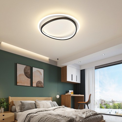 Einfache runde Deckenleuchte, Deckenleuchte für Arbeitszimmer, moderne LED-Deckenleuchte aus nordischem Stil, kreative Deckenleuchte aus Aluminium