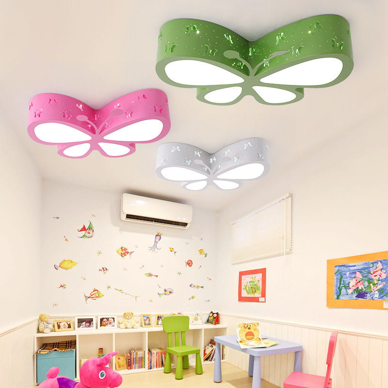 Kinderzimmer Deckenleuchte Schlafzimmerlampe Led Creative Butterfly Lighting Kinderzimmer Madchen Princess Room Lighting